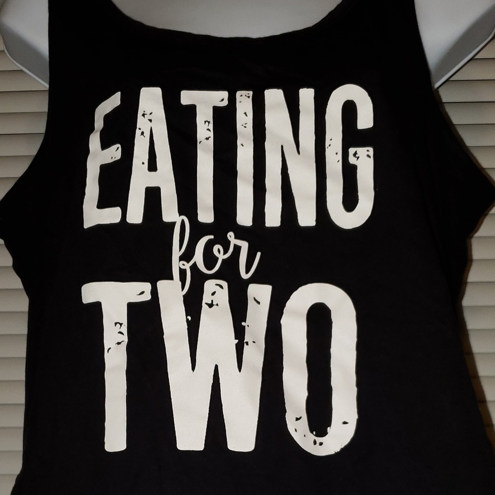 Eating for two maternity tank top